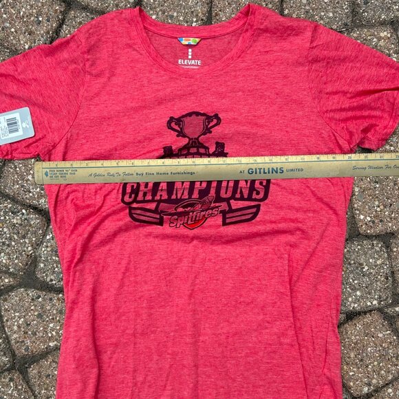 New 2017 Windsor Spitfire CHL OHL Memorial Cup Champions Hockey Womens Sz XL Red - Picture 5 of 9
